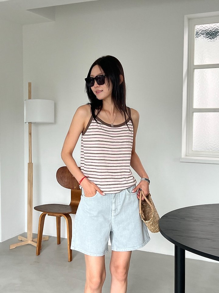 Diana - Korean Women Fashion - #vintagekidsstyle - Rosie Strap Sleeveless Tee - 5