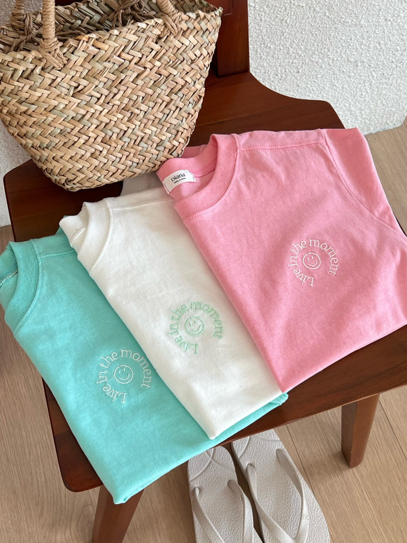 Diana - Korean Women Fashion - #womensfashion - Smile Embroidered Tee - 12