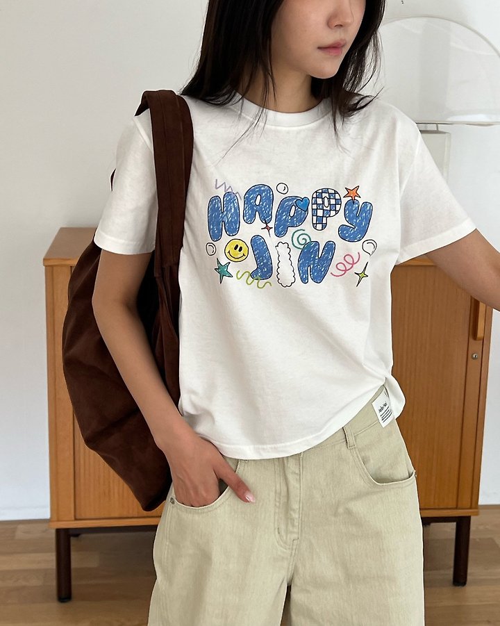 Diana - Korean Women Fashion - #womensfashion - Happy Jean Tee - 6