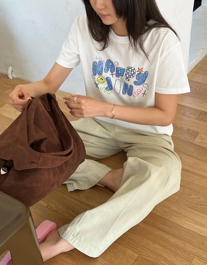Diana - Korean Women Fashion - #womensfashion - Happy Jean Tee - 8
