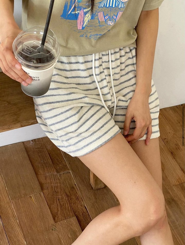 Diana - Korean Women Fashion - #womensfashion - Marine Terry Shorts - 3