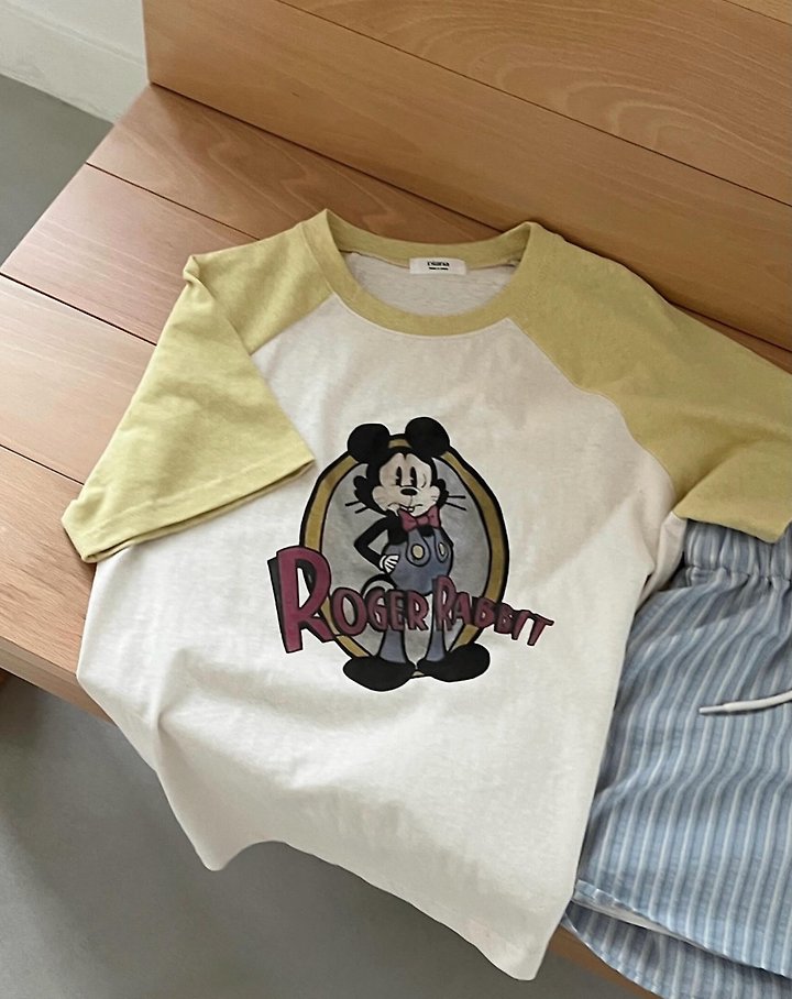 Diana - Korean Women Fashion - #womensfashion - Rabbit Raglan Tee - 2