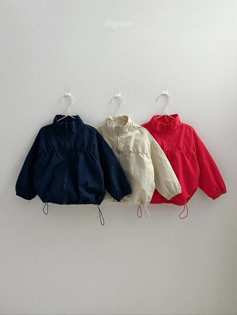 Digreen - Korean Children Fashion - #Kfashion4kids - Rib Windbreaker