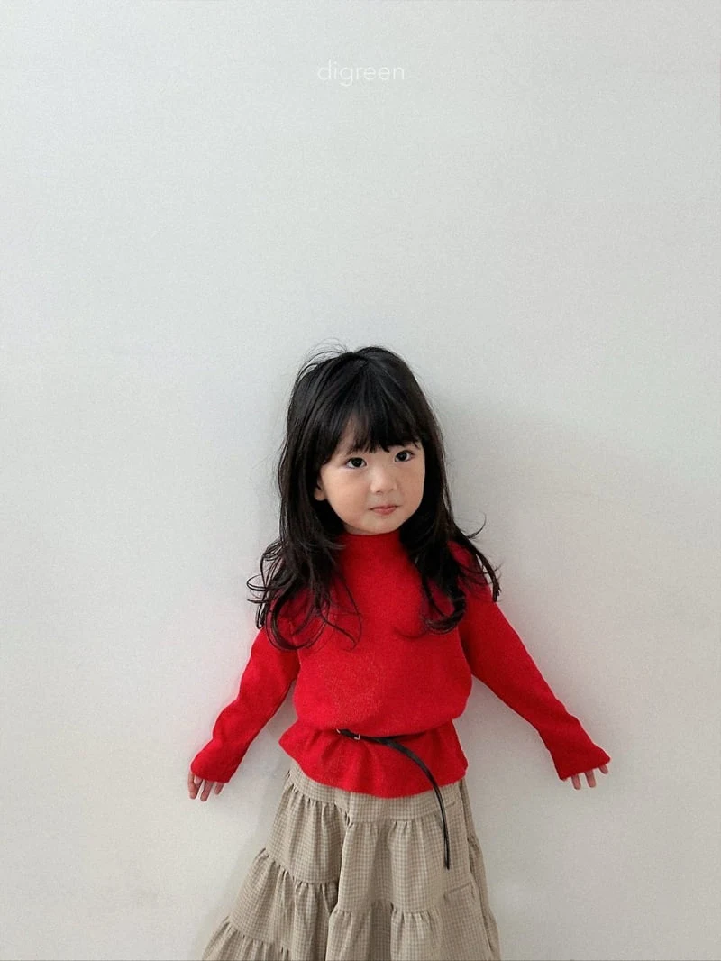 Digreen - Korean Children Fashion - #Kfashion4kids - Hug Ribbed Tee - 6