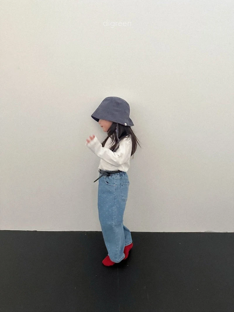 Digreen - Korean Children Fashion - #childofig - Dot Denim Pants - 11