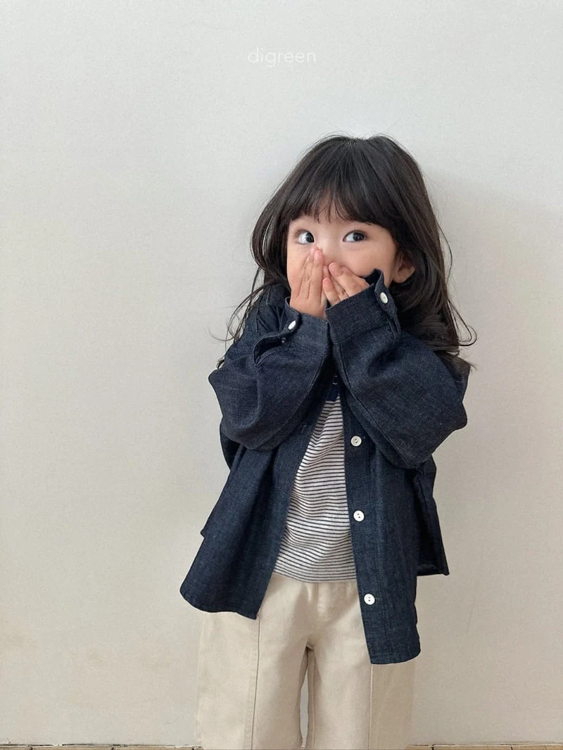 Digreen - Korean Children Fashion - #childofig - Denim Shirt - 5