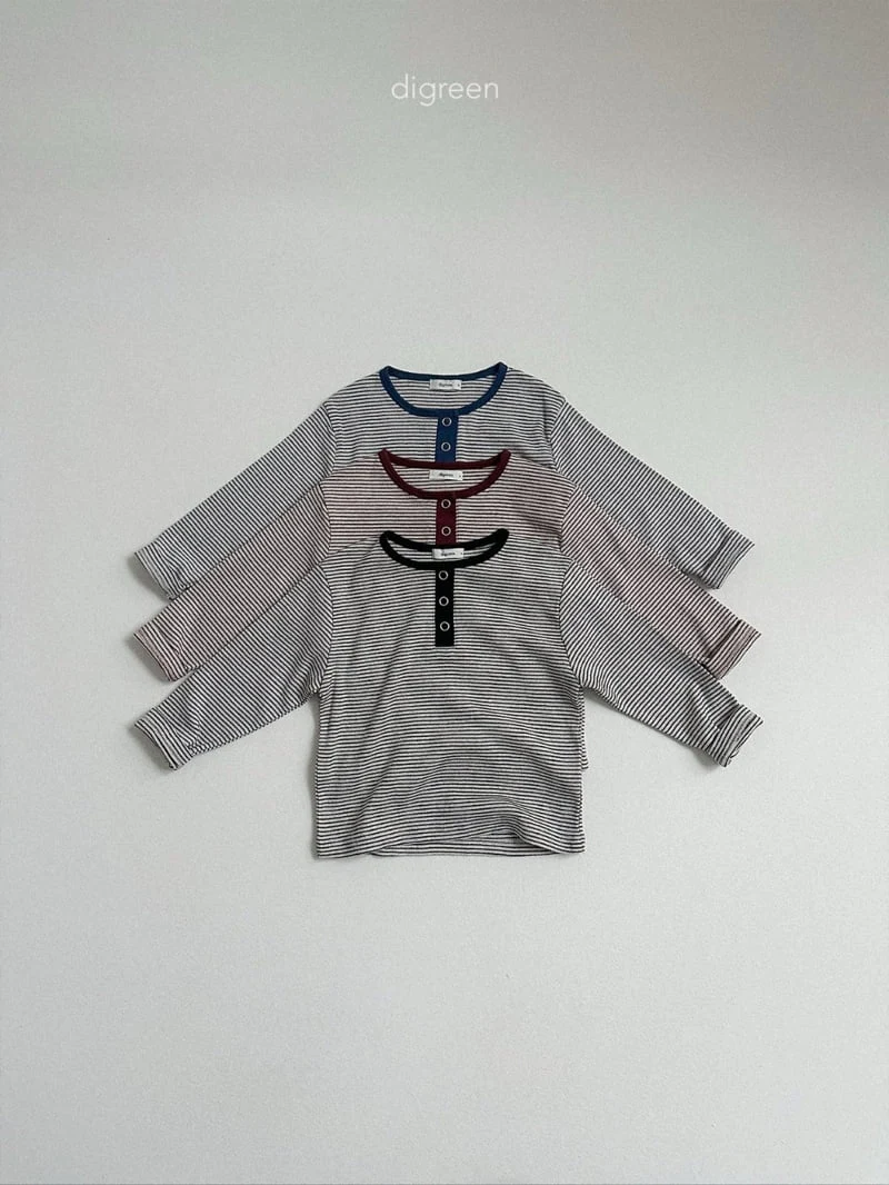 Digreen - Korean Children Fashion - #childofig - Henley Neck Ale Tee