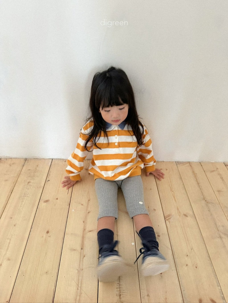 Digreen - Korean Children Fashion - #childrensboutique - Ribbed Capri Leggings - 9