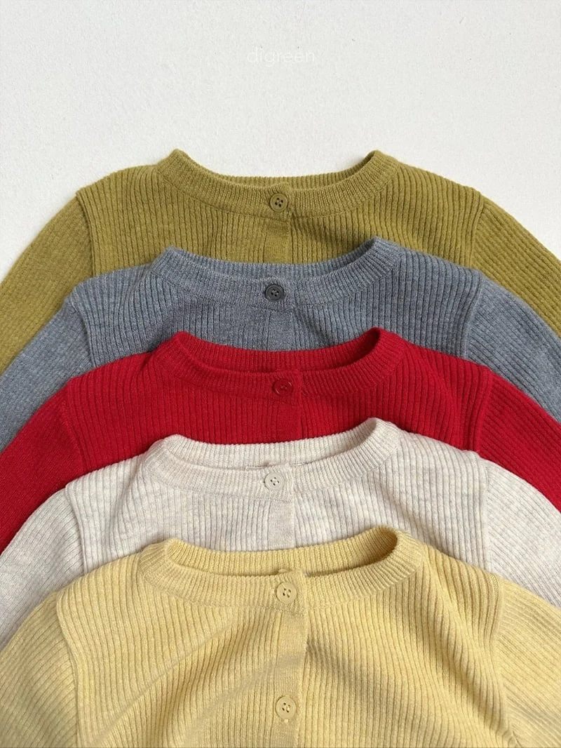 Digreen - Korean Children Fashion - #childrensboutique - Olive Cardigan - 3