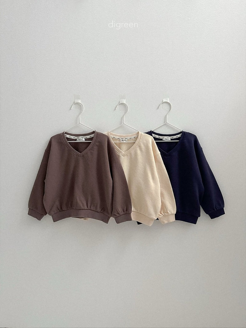 Digreen - Korean Children Fashion - #childrensboutique - Teddy V-Neck Sweatshirt