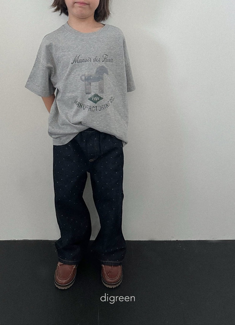 Digreen - Korean Children Fashion - #childrensboutique - Dot Denim Pants - 12