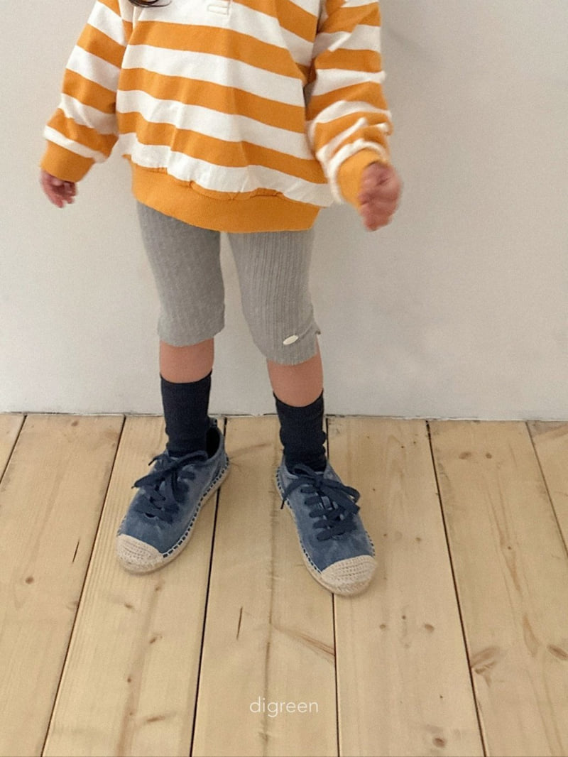 Digreen - Korean Children Fashion - #designkidswear - Ribbed Capri Leggings - 10