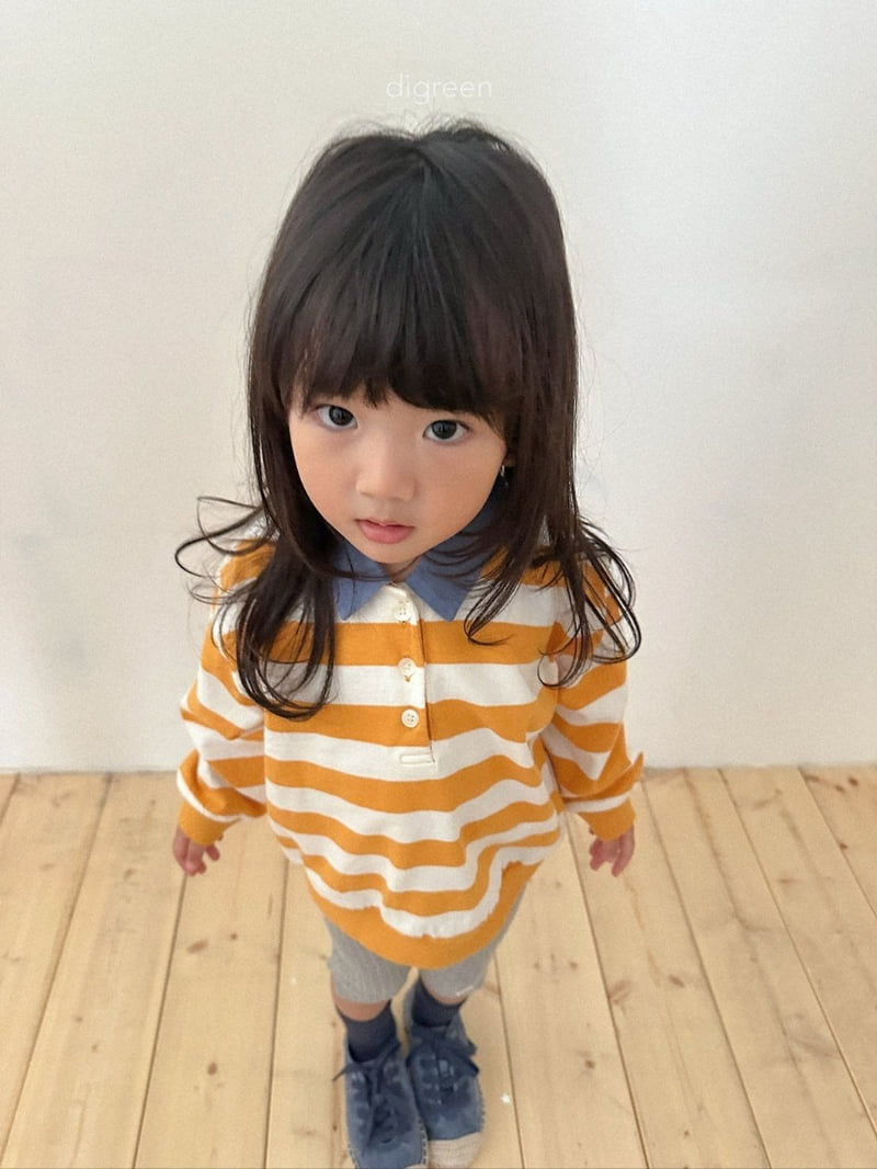Digreen - Korean Children Fashion - #designkidswear - Striped Collar Sweatshirt - 10