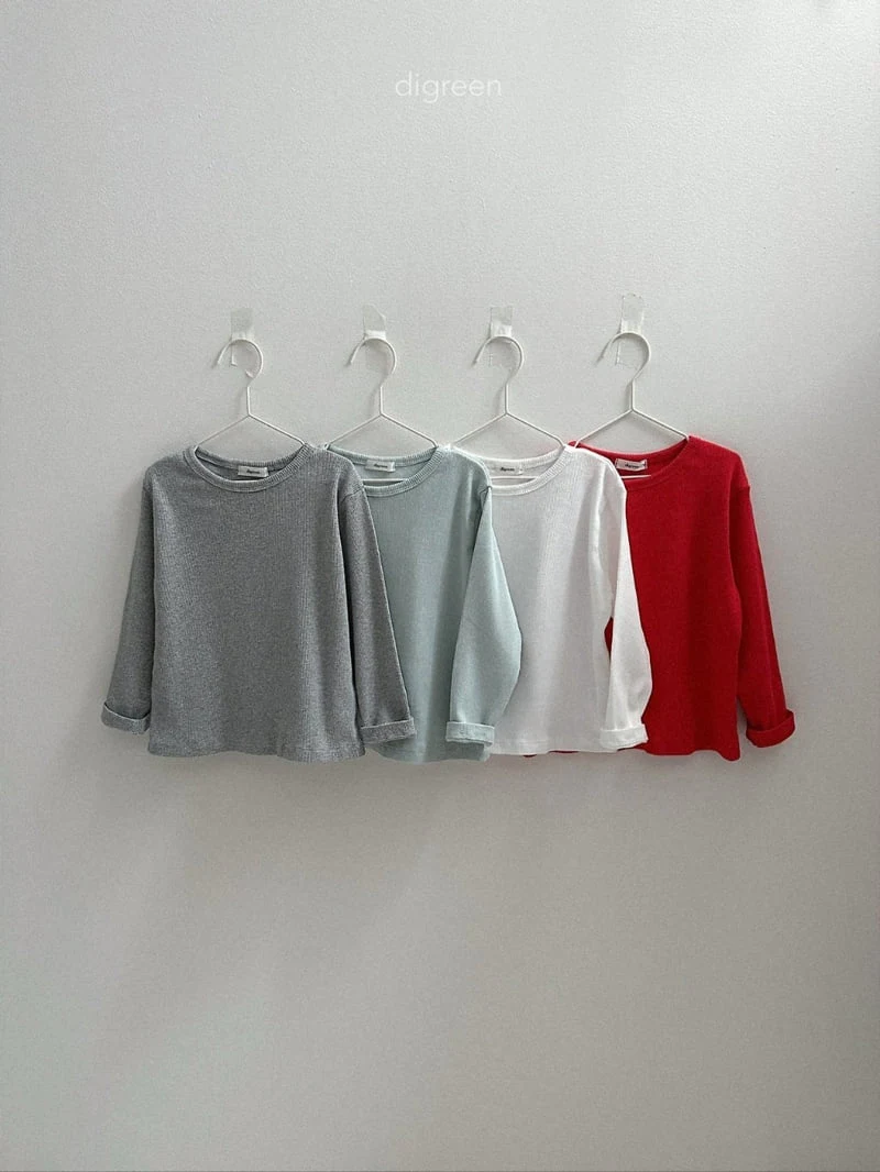 Digreen - Korean Children Fashion - #discoveringself - Hug Ribbed Tee