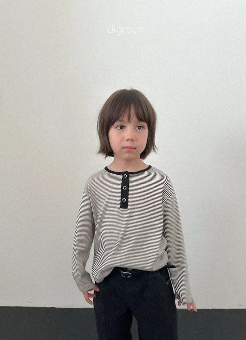 Digreen - Korean Children Fashion - #designkidswear - Henley Neck Ale Tee - 4