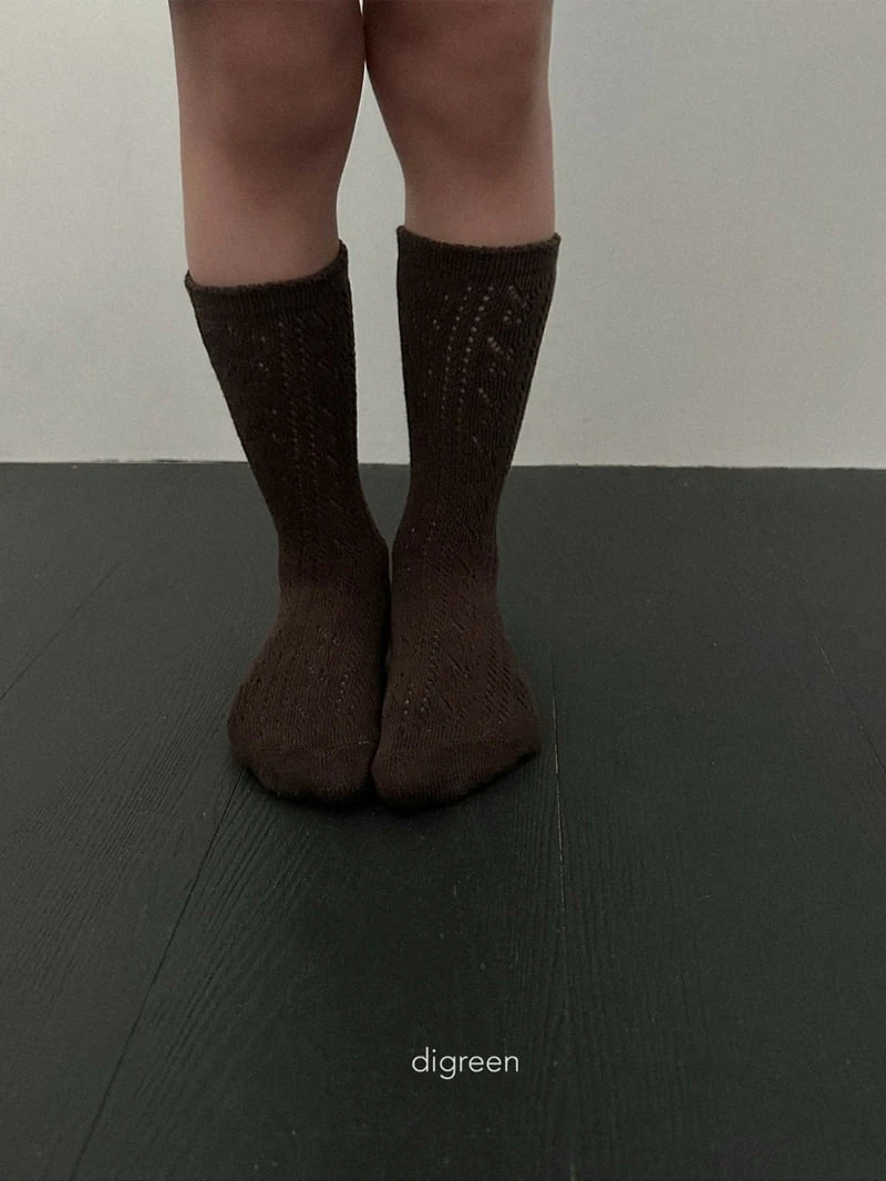 Digreen - Korean Children Fashion - #fashionkids - Eyelet Socks - 10