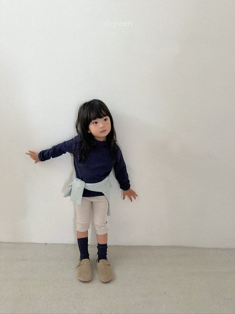 Digreen - Korean Children Fashion - #fashionkids - Ribbed Capri Leggings - 12