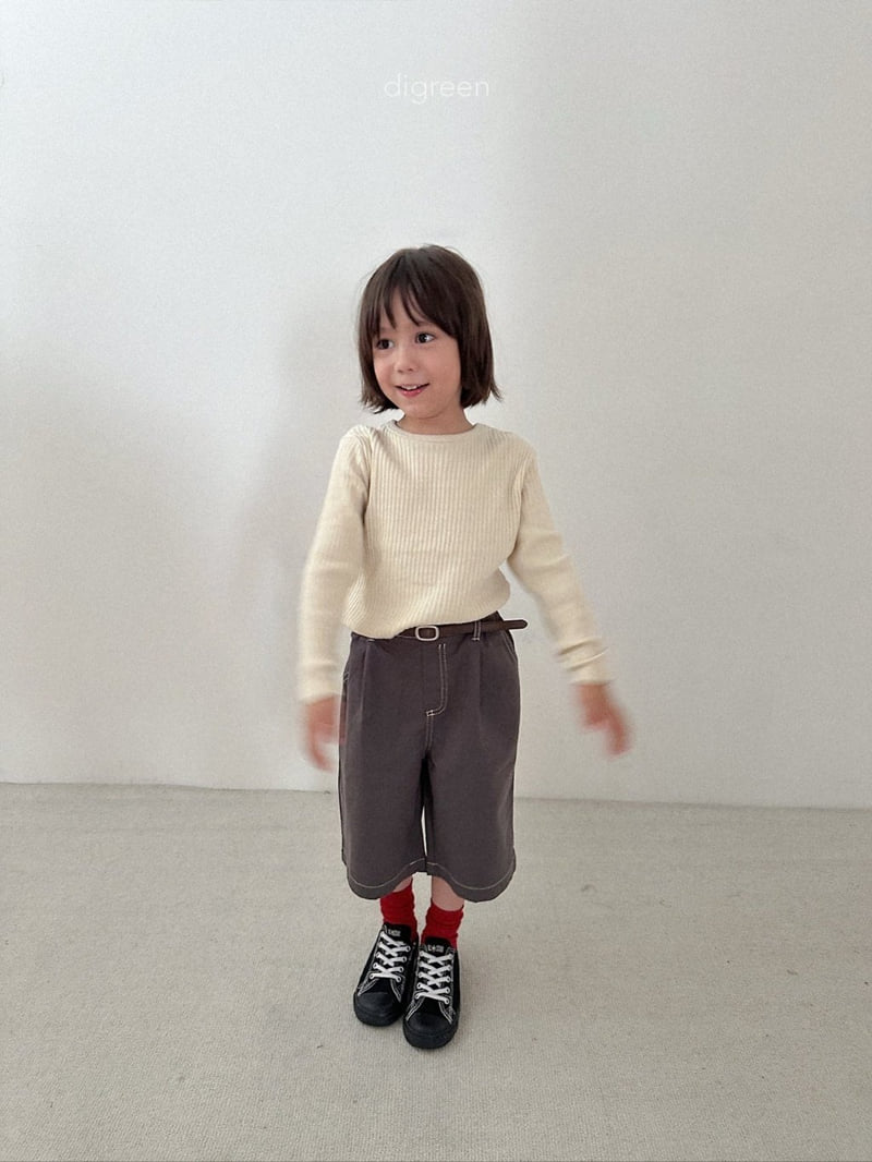 Digreen - Korean Children Fashion - #fashionkids - Bella Ribbed Tee - 10