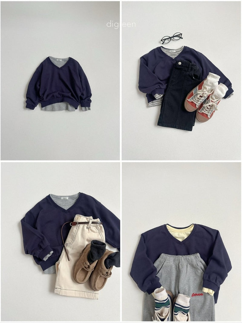 Digreen - Korean Children Fashion - #discoveringself - Teddy V-Neck Sweatshirt - 4