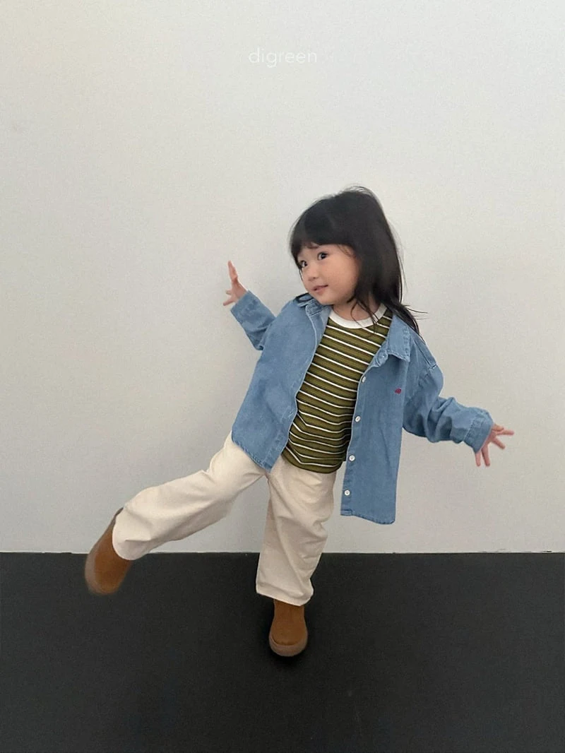 Digreen - Korean Children Fashion - #fashionkids - Denim Shirt - 10