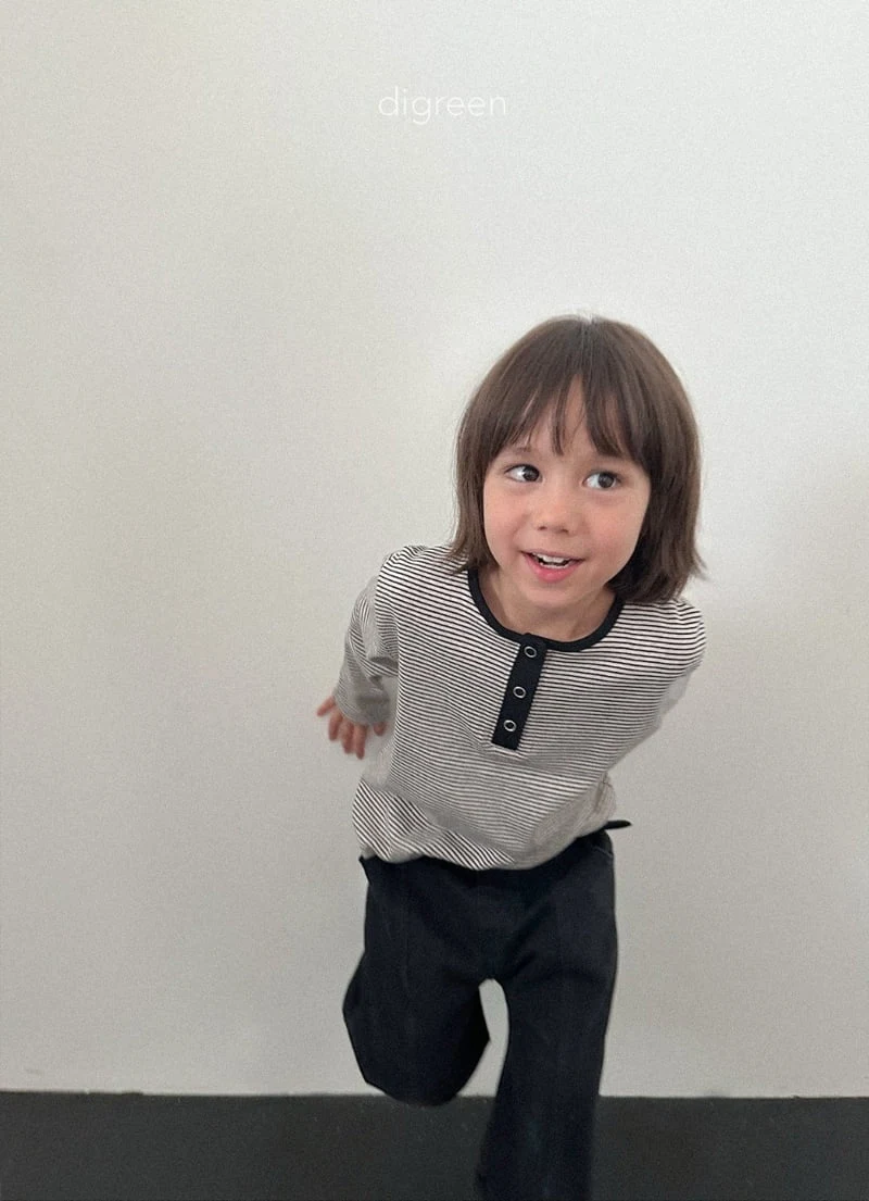 Digreen - Korean Children Fashion - #fashionkids - Henley Neck Ale Tee - 5