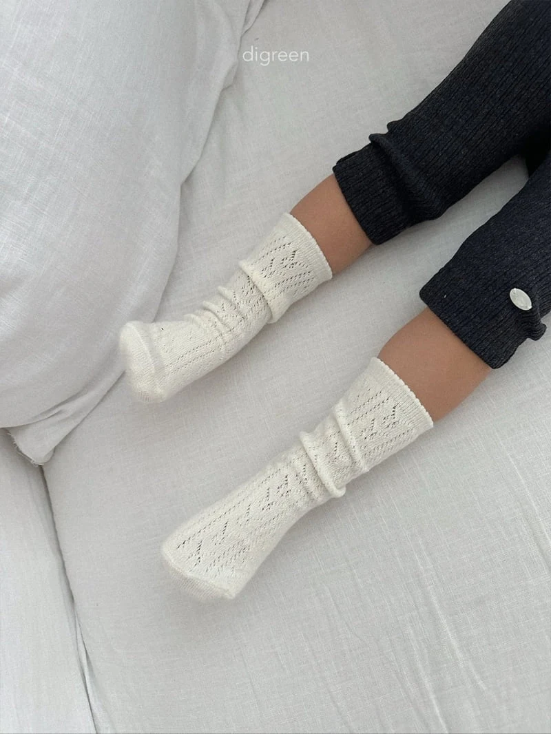 Digreen - Korean Children Fashion - #kidsshorts - Eyelet Socks - 11