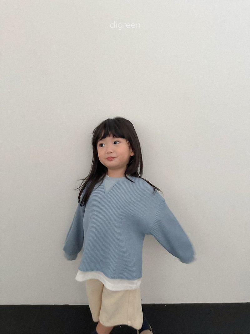 Digreen - Korean Children Fashion - #kidsshorts - Flat Waffle Sweatshirt - 4