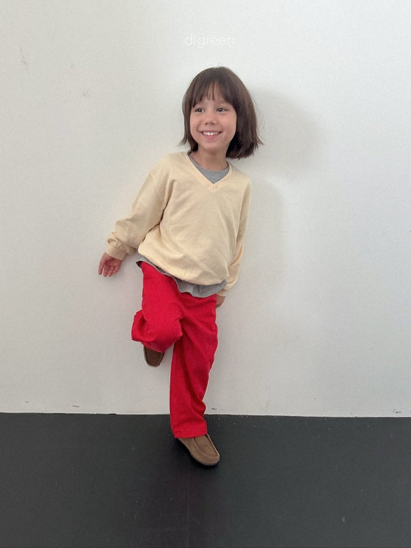 Digreen - Korean Children Fashion - #kidsstore - Teddy V-Neck Sweatshirt - 6