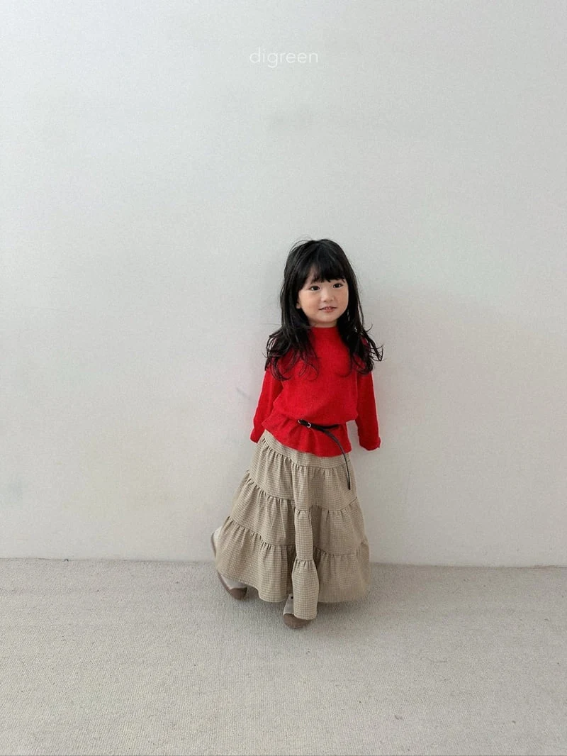 Digreen - Korean Children Fashion - #kidsstore - Check Tiered Skirt - 5