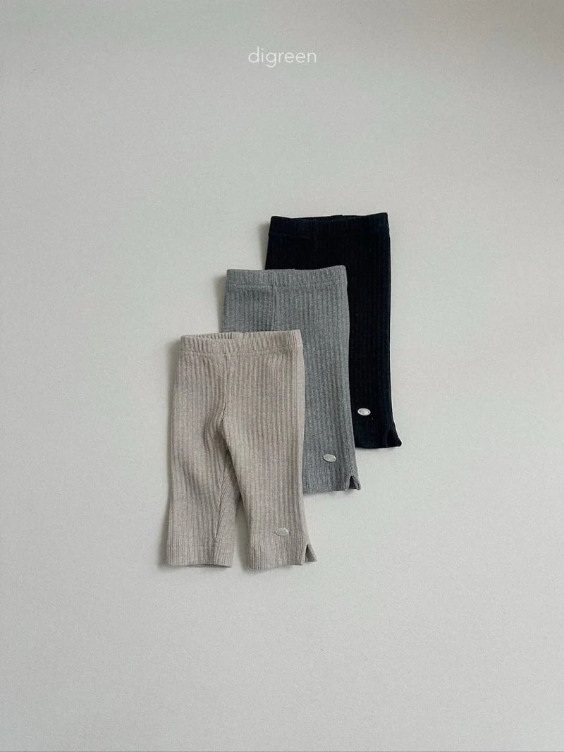 Digreen - Korean Children Fashion - #kidzfashiontrend - Ribbed Capri Leggings
