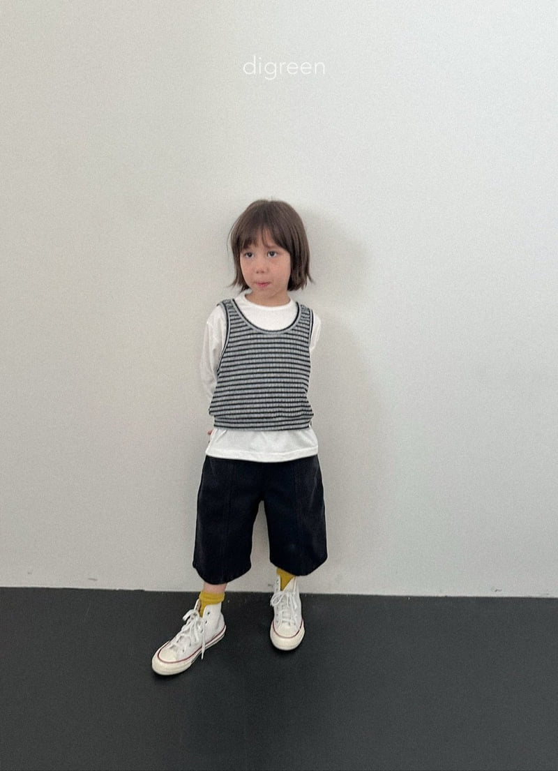Digreen - Korean Children Fashion - #kidzfashiontrend - Panel Bermuda Pants - 8