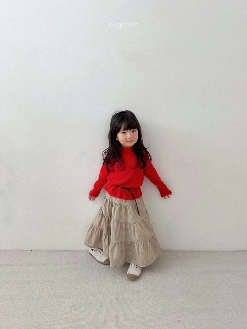 Digreen - Korean Children Fashion - #kidzfashiontrend - Check Tiered Skirt - 6