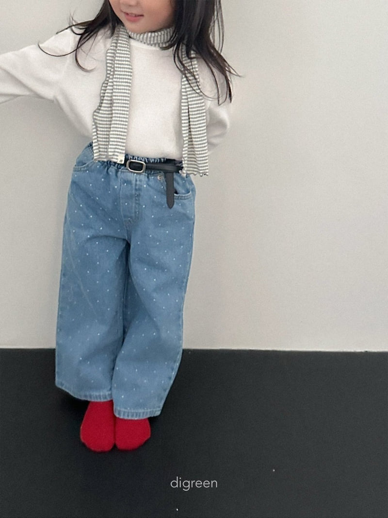 Digreen - Korean Children Fashion - #kidsstore - Dot Denim Pants - 4