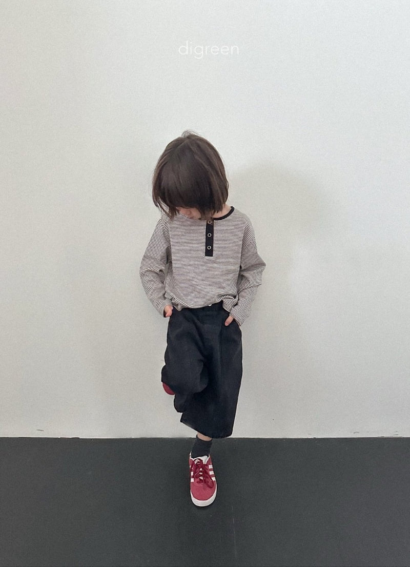 Digreen - Korean Children Fashion - #kidzfashiontrend - Henley Neck Ale Tee - 8