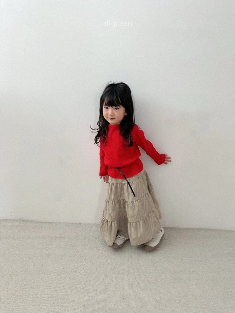 Digreen - Korean Children Fashion - #littlefashionista - Check Tiered Skirt - 8