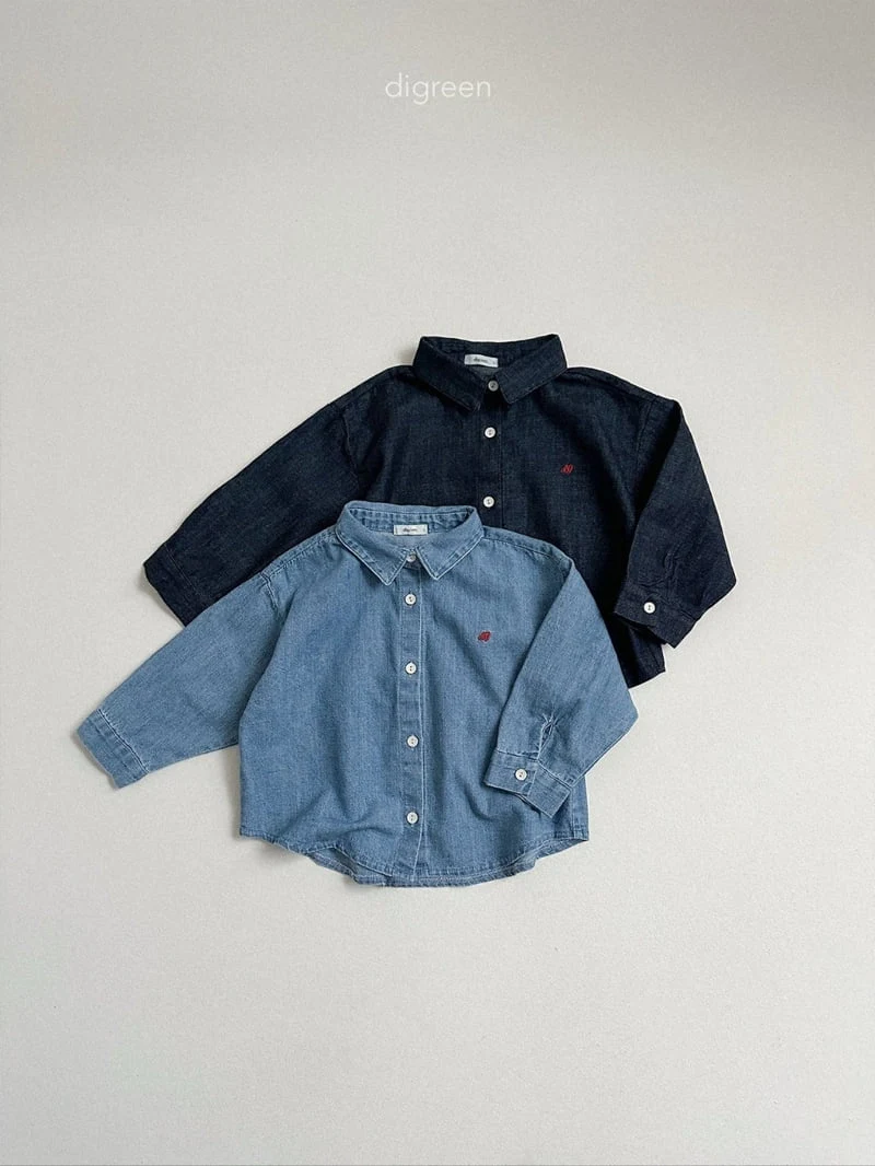 Digreen - Korean Children Fashion - #littlefashionista - Denim Shirt