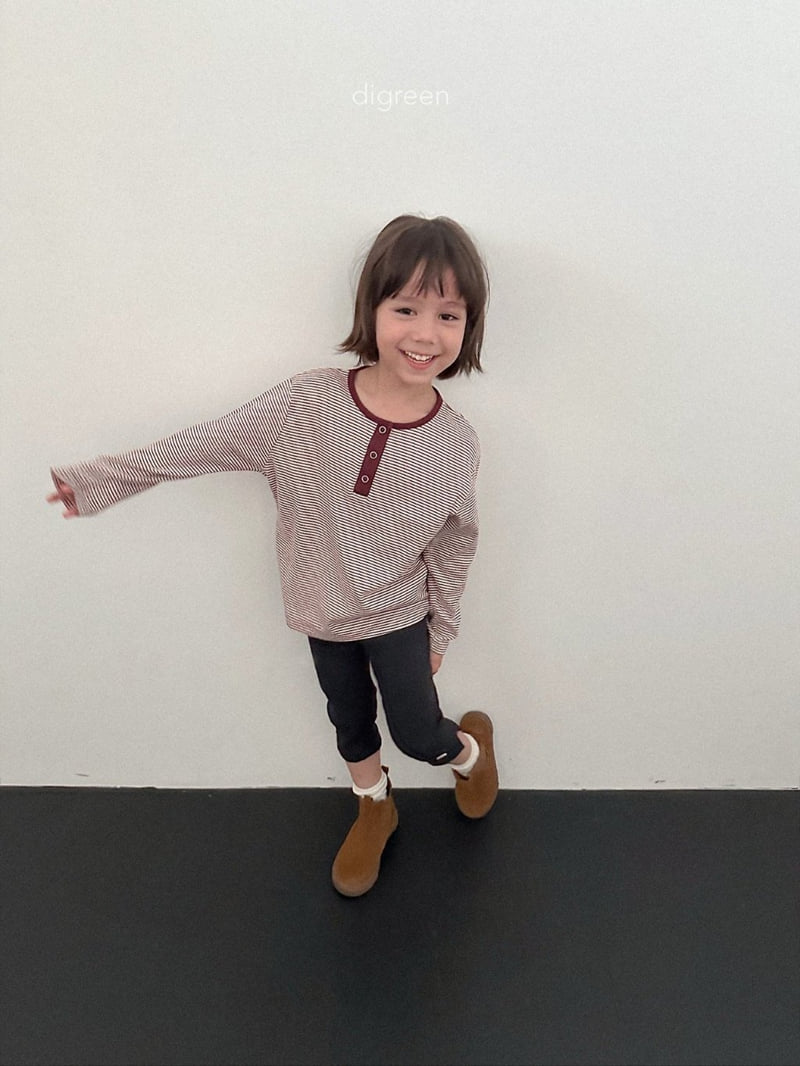 Digreen - Korean Children Fashion - #littlefashionista - Henley Neck Ale Tee - 10