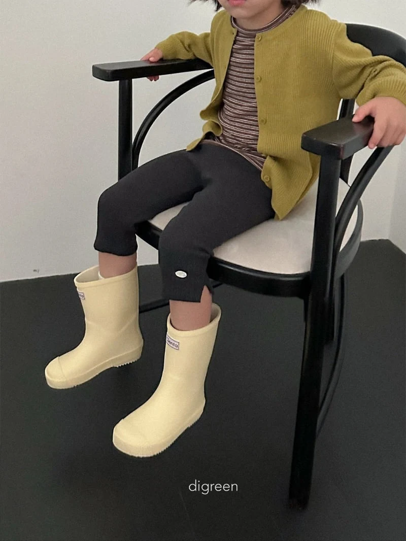 Digreen - Korean Children Fashion - #littlefashionista - Ribbed Capri Leggings - 4