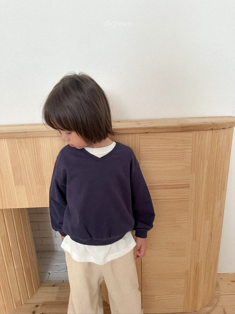Digreen - Korean Children Fashion - #magicofchildhood - Teddy V-Neck Sweatshirt - 10