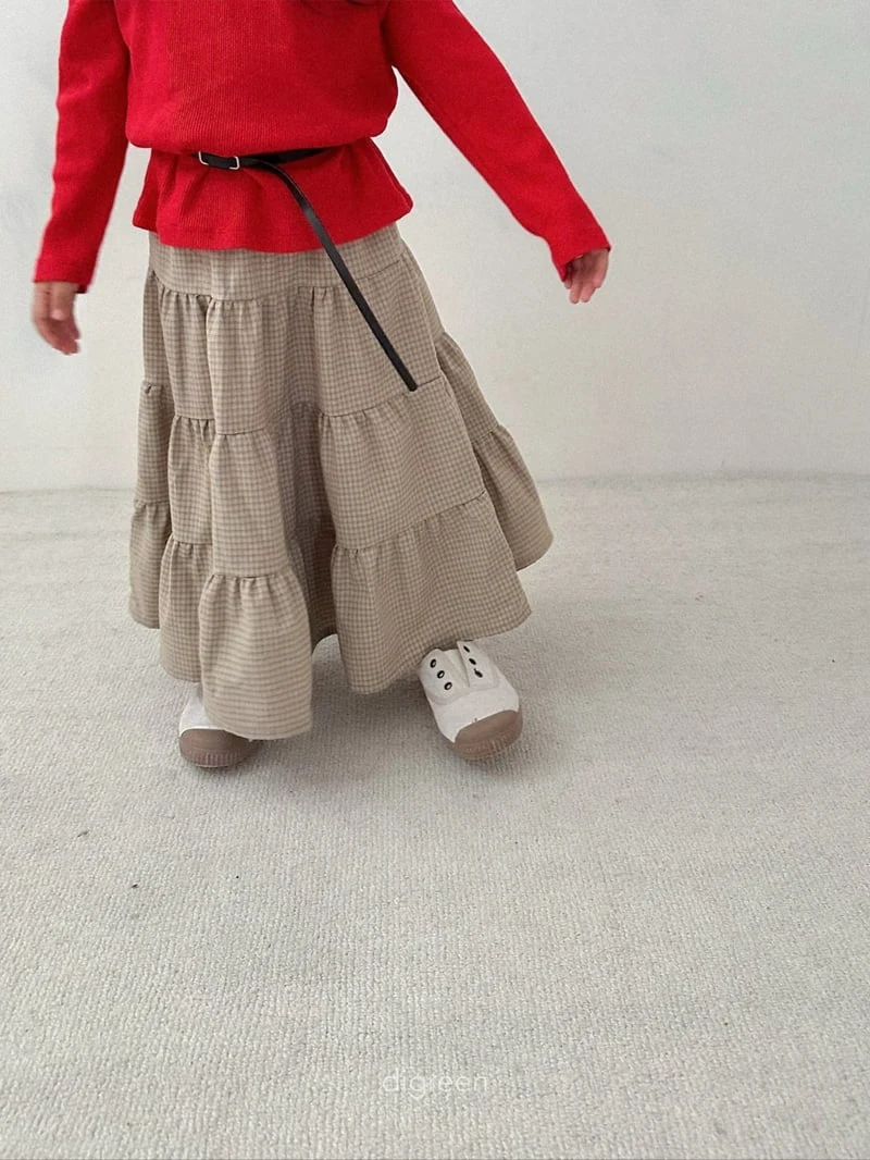 Digreen - Korean Children Fashion - #magicofchildhood - Check Tiered Skirt - 9