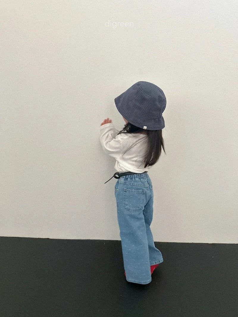 Digreen - Korean Children Fashion - #magicofchildhood - Dot Denim Pants - 7