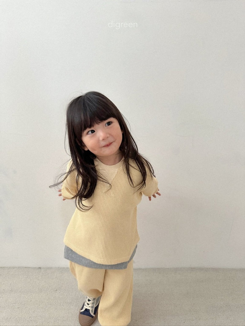 Digreen - Korean Children Fashion - #minifashionista - Flat Waffle Sweatshirt - 9