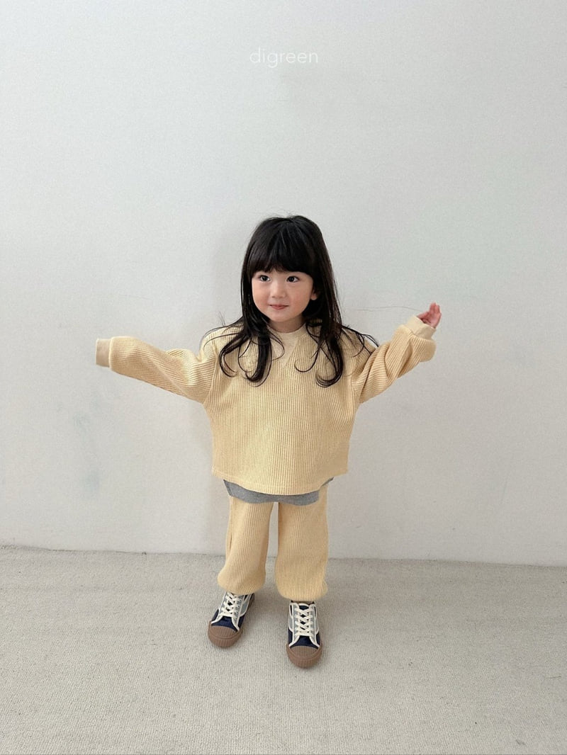 Digreen - Korean Children Fashion - #minifashionista - Flat Waffle Pants - 8