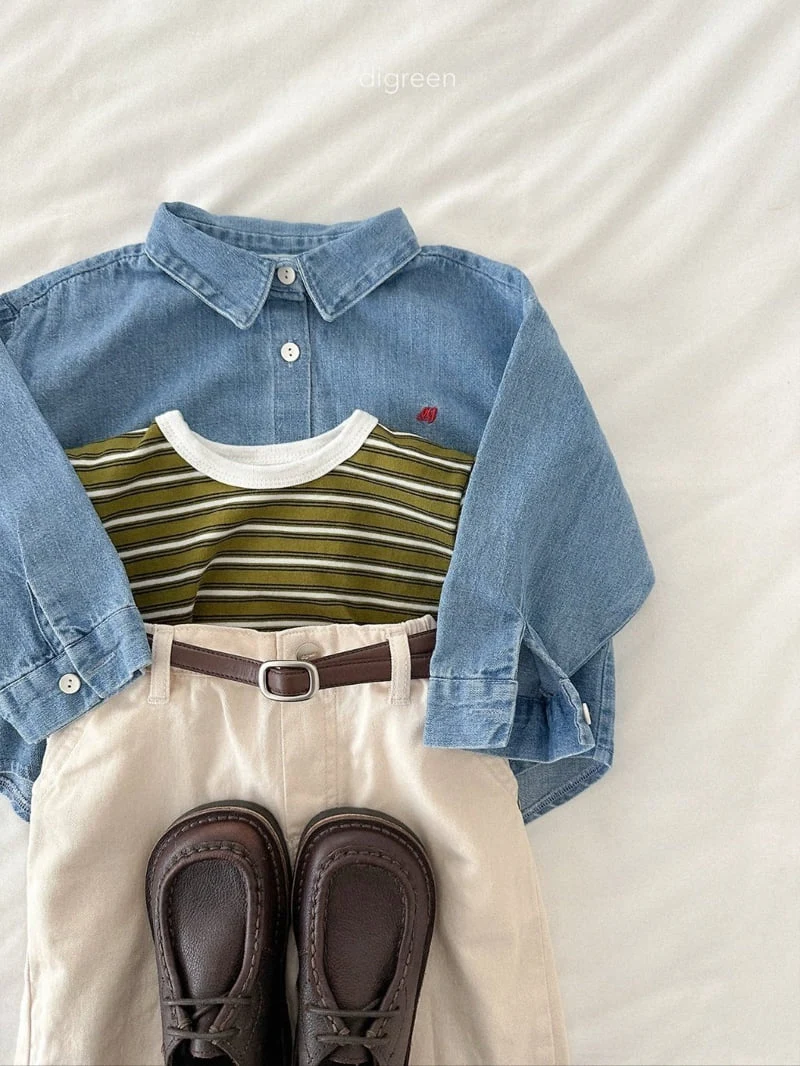 Digreen - Korean Children Fashion - #minifashionista - Denim Shirt - 3