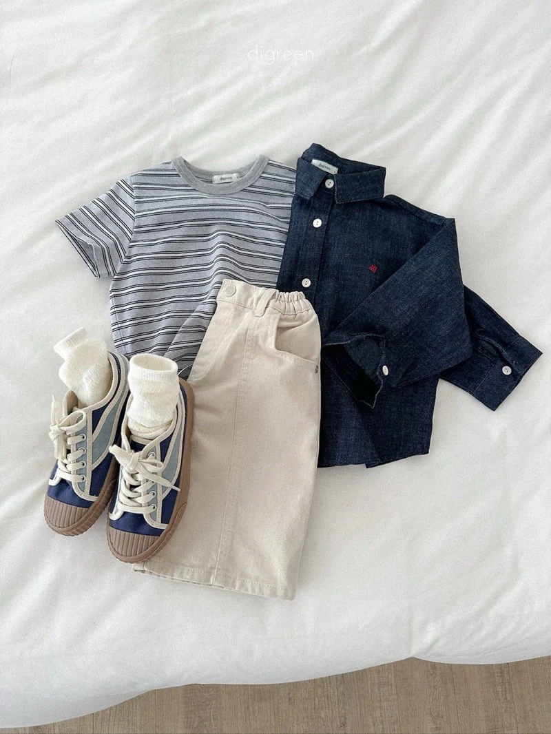 Digreen - Korean Children Fashion - #minifashionista - Denim Shirt - 4