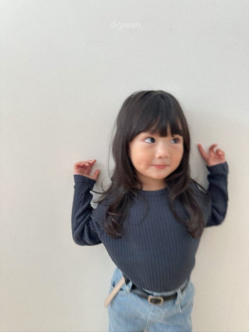 Digreen - Korean Children Fashion - #stylishchildhood - Bella Ribbed Tee - 5