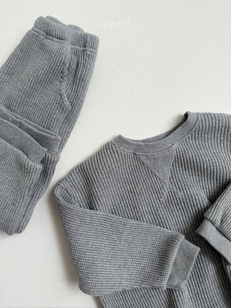 Digreen - Korean Children Fashion - #todddlerfashion - Flat Waffle Sweatshirt - 11