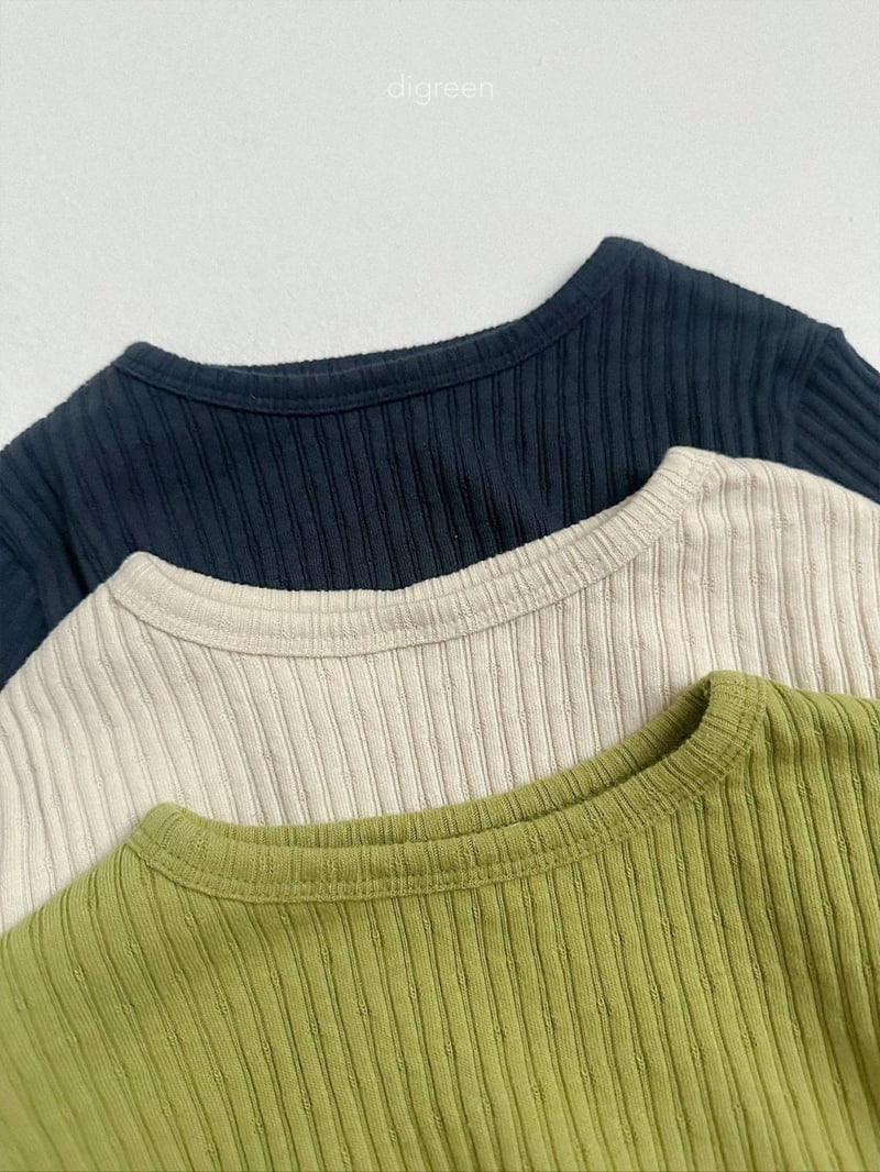Digreen - Korean Children Fashion - #todddlerfashion - Bella Ribbed Tee - 3