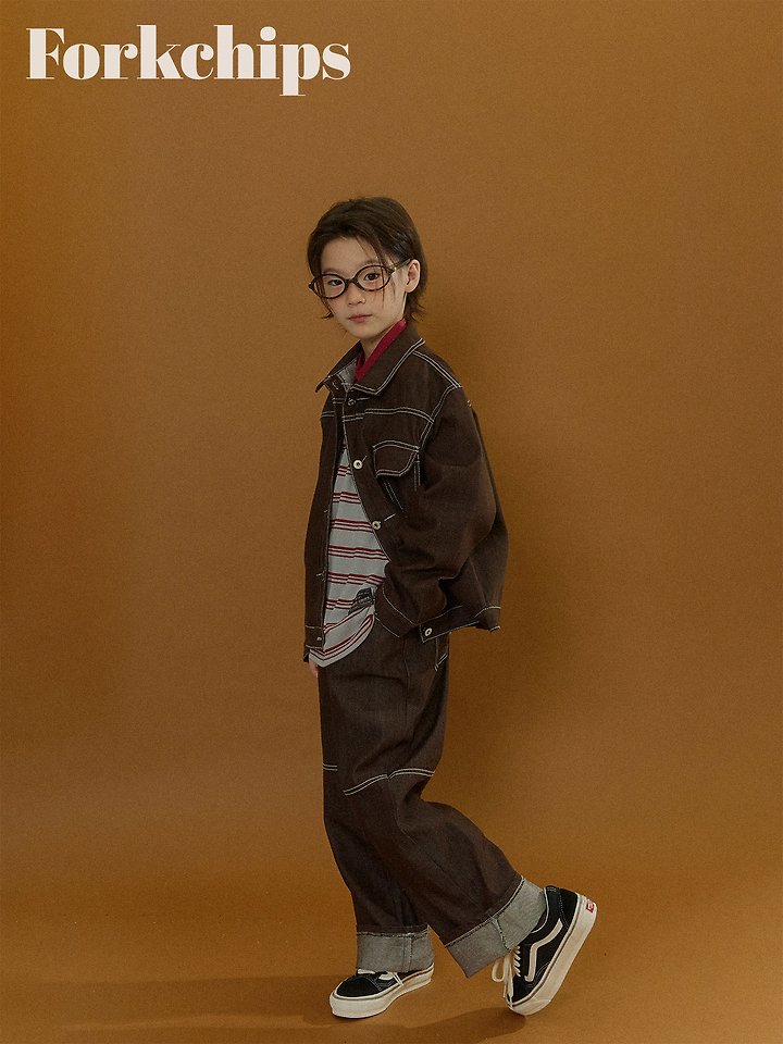 Fork Chips - Korean Children Fashion - #Kfashion4kids - Union Denim Jacket - 5
