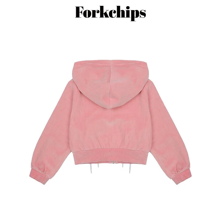 Fork Chips - Korean Children Fashion - #Kfashion4kids - Oops Velour Zip-Up - 3